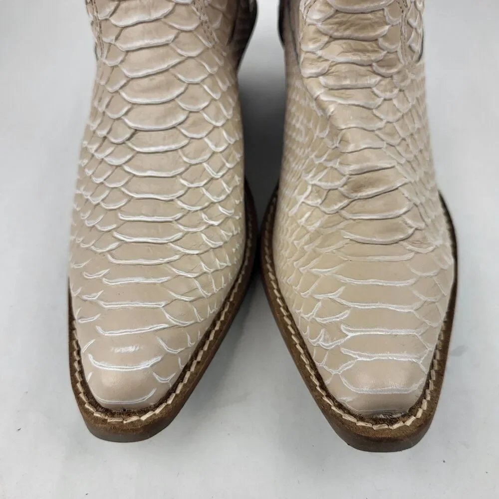 Dingo Sorta Sweet Snake Print Snip Toe Pull On Cowboy Boot 6 M - Picture 7 of 12